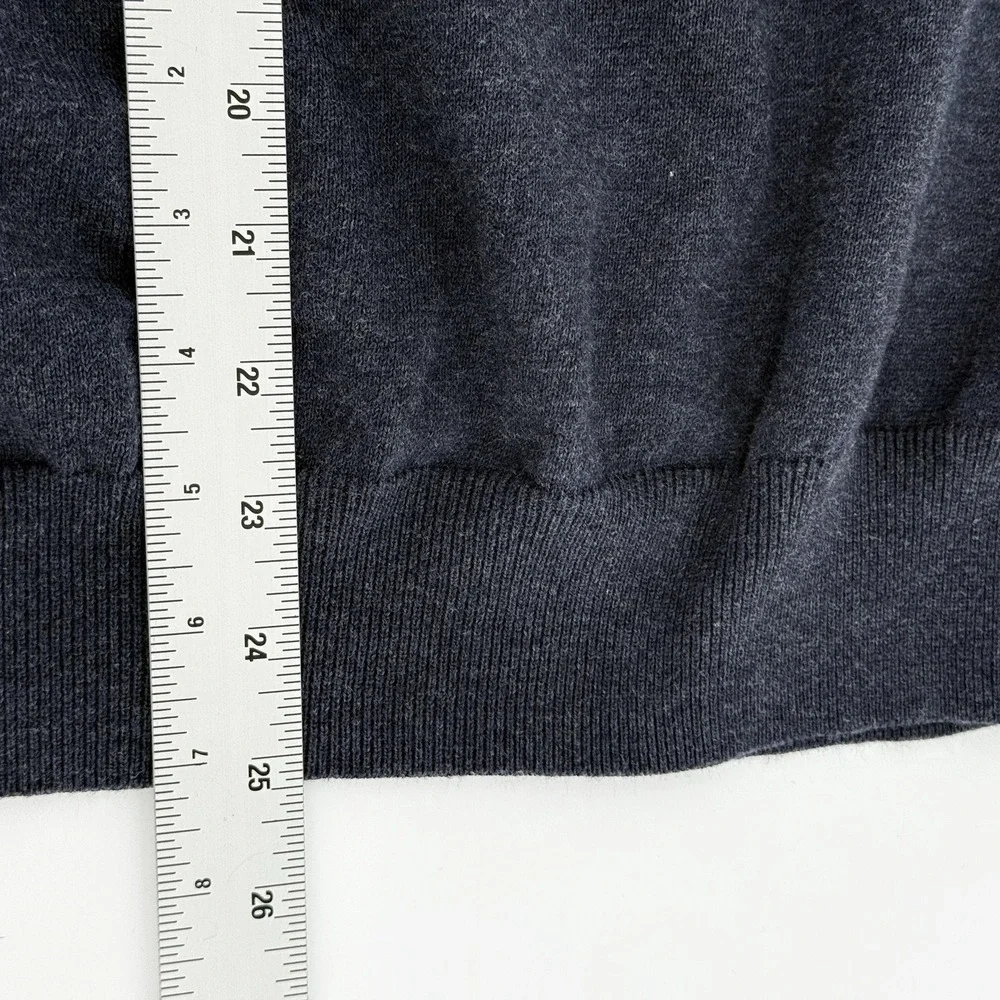 Jos. A. Bank 1/4 Zip Sweater Mens M‎ Signature Collection Pima Cotton Blue Knit